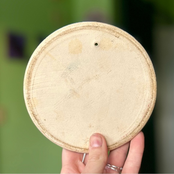 VTG Cottagecore Farmhouse Nature Wood Carved Leaf Circle Wall Decor Art - Picture 3 of 5